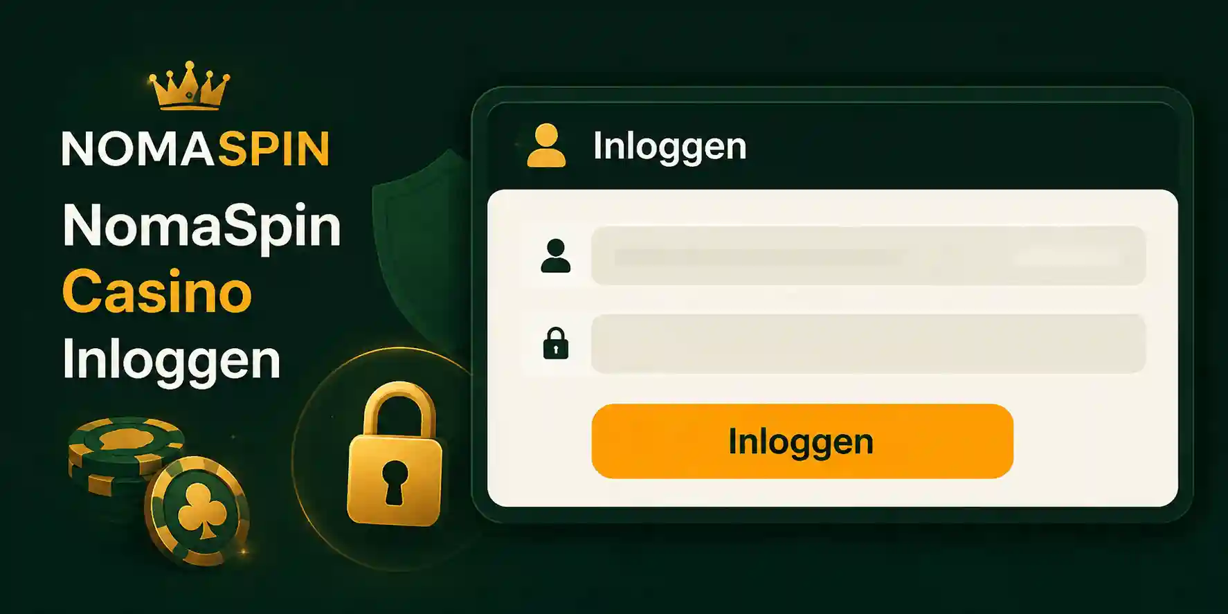 NomaSpin Casino inloggen: beveiligd inlogformulier